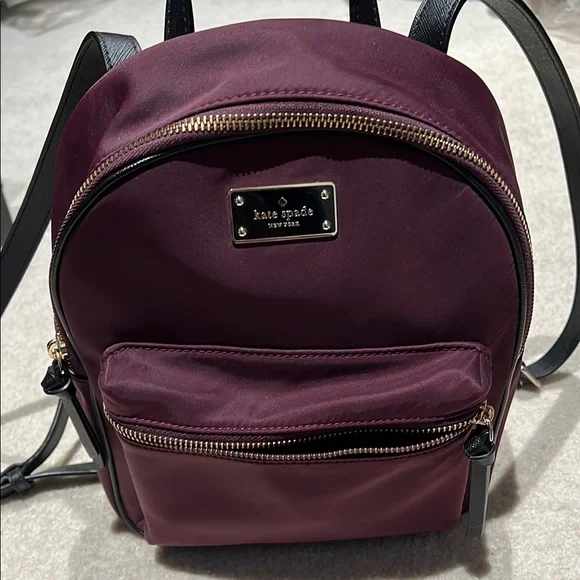 kate spade | Bags | Kate Spade Black And Purple Backpack  display picture 1